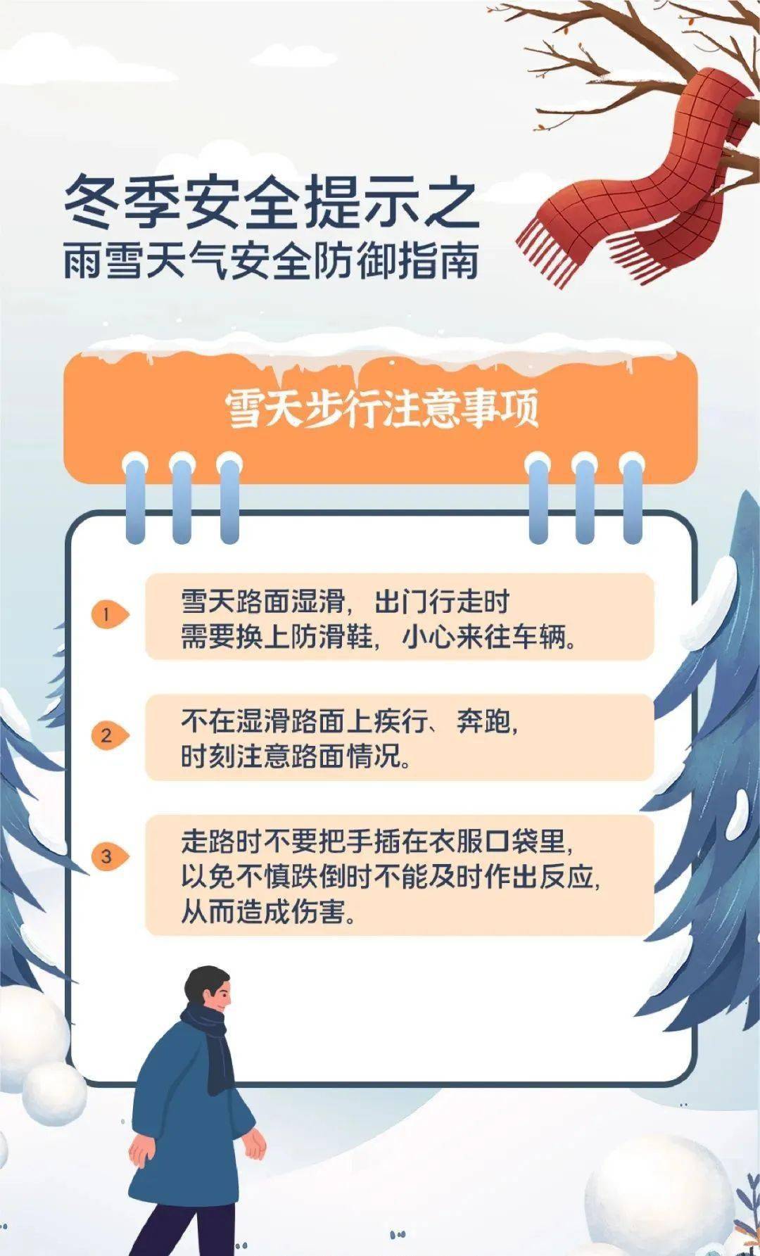 雪天出行安全提示图片