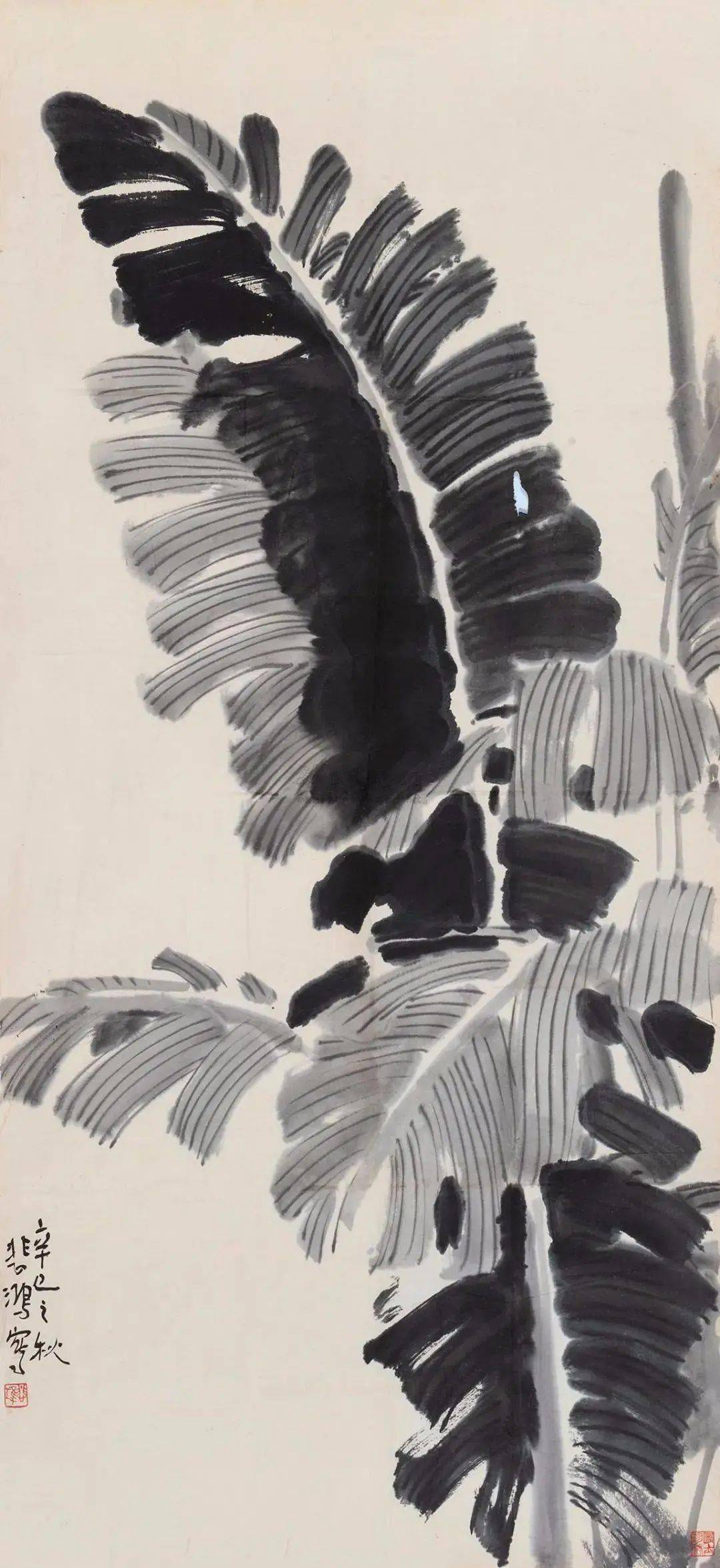 芭蕉入画,寓意"家大业大"_作品_国画_创作