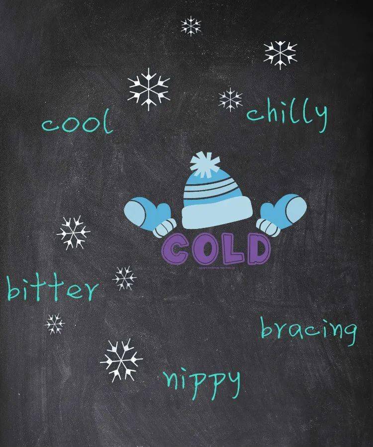 描述天气"冷的",cold,chilly,cool,bitter,bracing,nippy在英语作文中