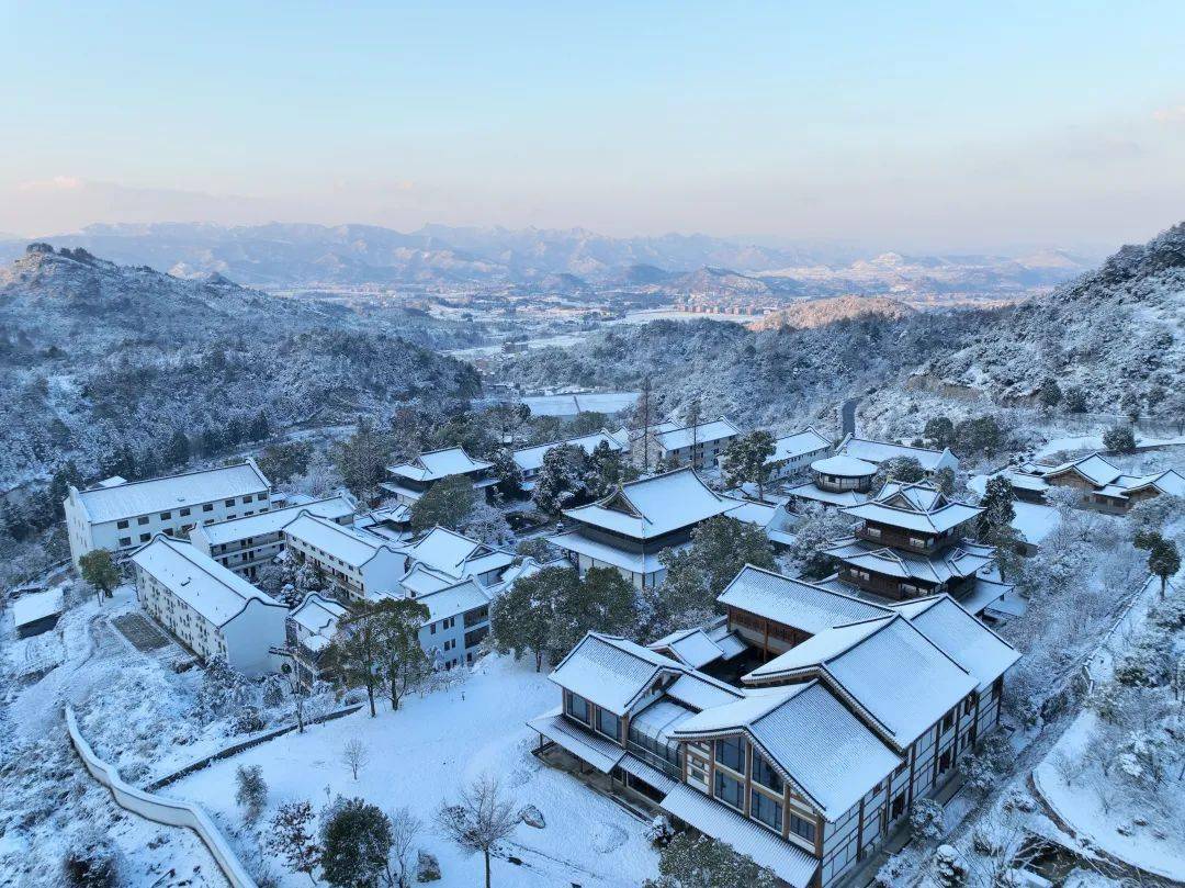 2022天台山雪景图片