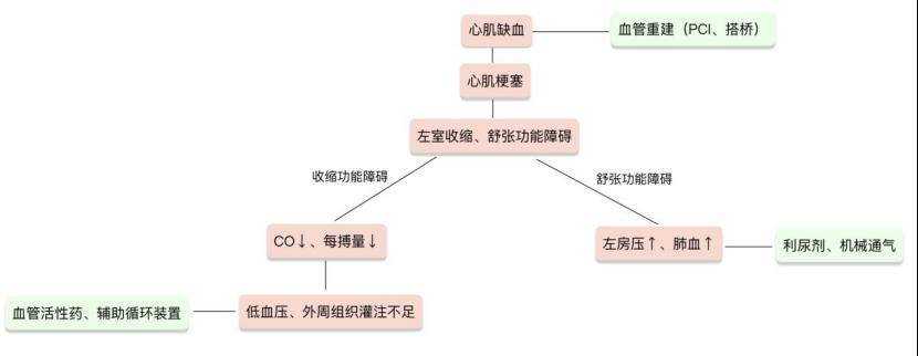 血流動力學改變④冠脈循環後負荷↑(冠脈充血)→阻力↑→對心肌缺血