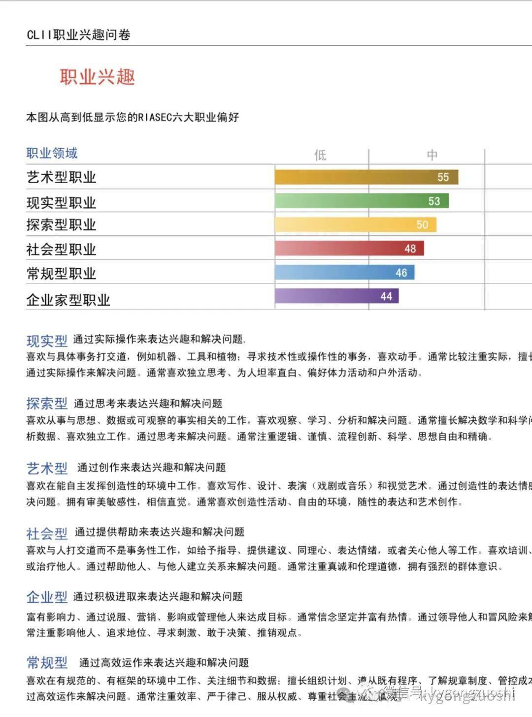 职业测评报告图片