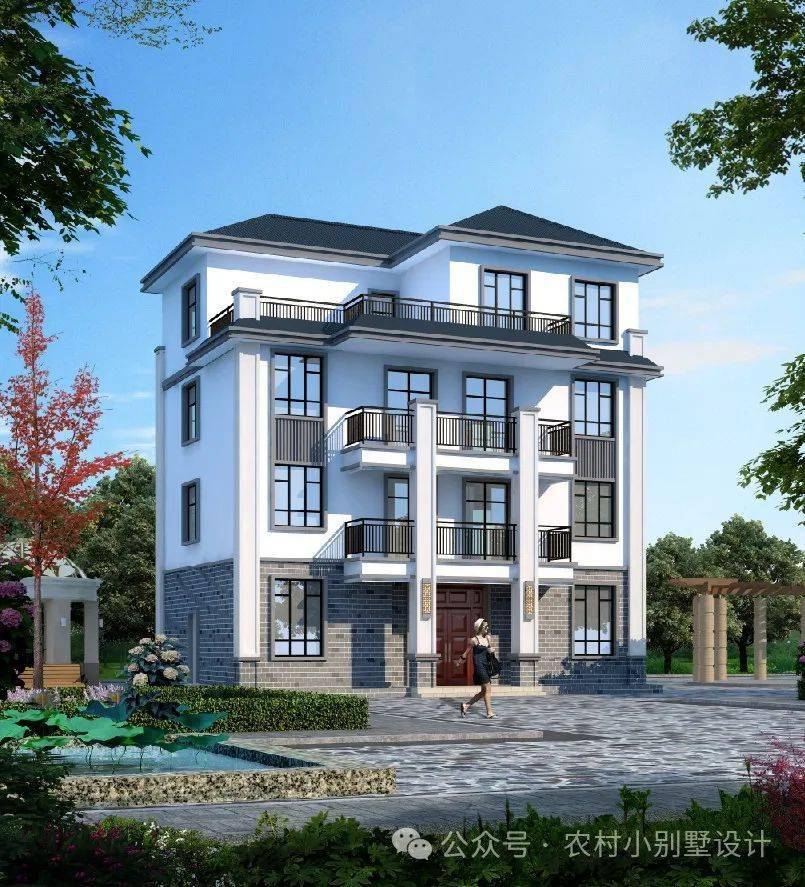108套三层新中式自建房别墅,2024返乡建房首选,贵气优雅耐看,布局舒适