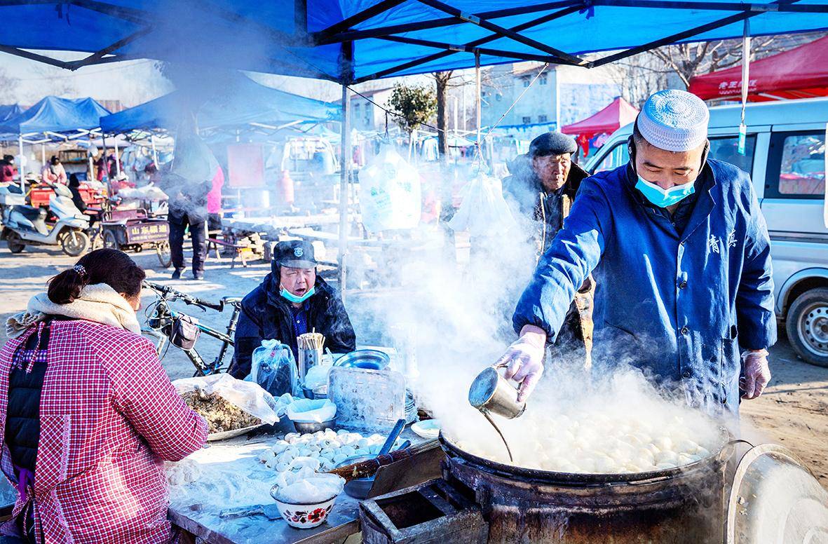 赶大集美食图片