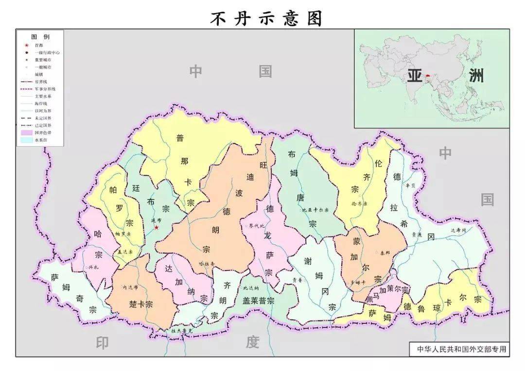 中国不丹争议领土地图图片