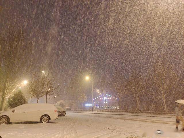 雨雪交加的夜晚图片图片