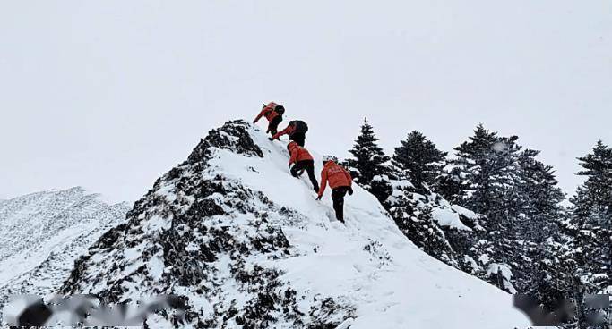 两天一夜极限营救擅爬雪山受困游客 消防员:积雪最深