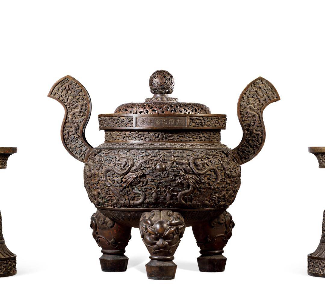 滑动图片查看更多北京保利拍卖2021秋 lot 5570清乾隆 御制铜铸「赶珠