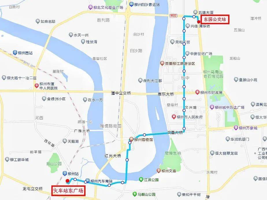 柳州40路公交车路线图图片