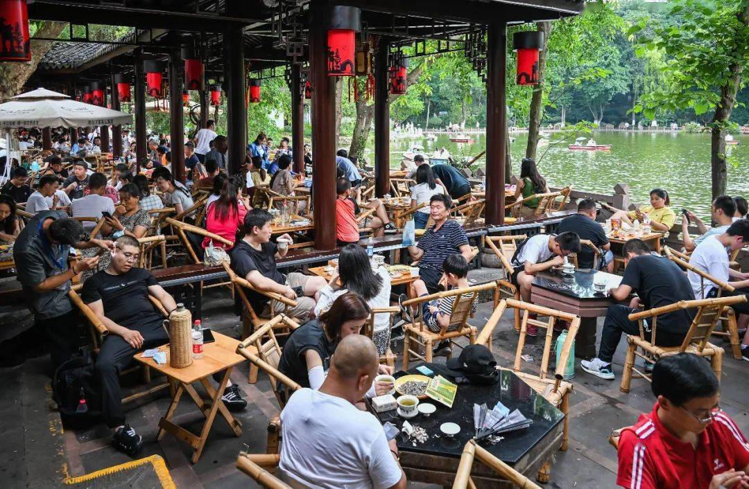 必定"长"满了成都人草坪上,茶馆里一到出太阳的时候成都人的松弛感