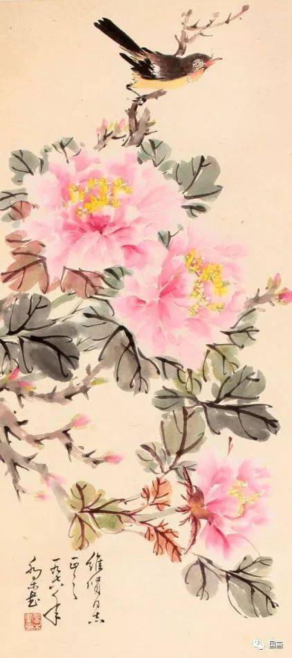 他的画,可闻花香,可听鸟鸣,造诣颇高!_乔木_国画_上海
