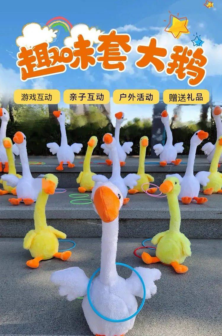 活动内容:设有多处游戏互动环节,欢乐套圈圈,趣味套大鹅,打气球,篮球