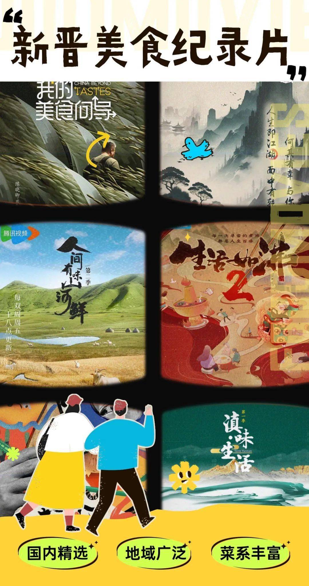 本期精选过去半年6部好评美食纪录片最新的今年1月才刚首播和家里人一