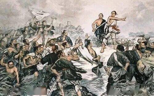 周文受陈胜派遣西进攻秦地,破函谷关后沿武关道行进,然后从蓝田北折沿