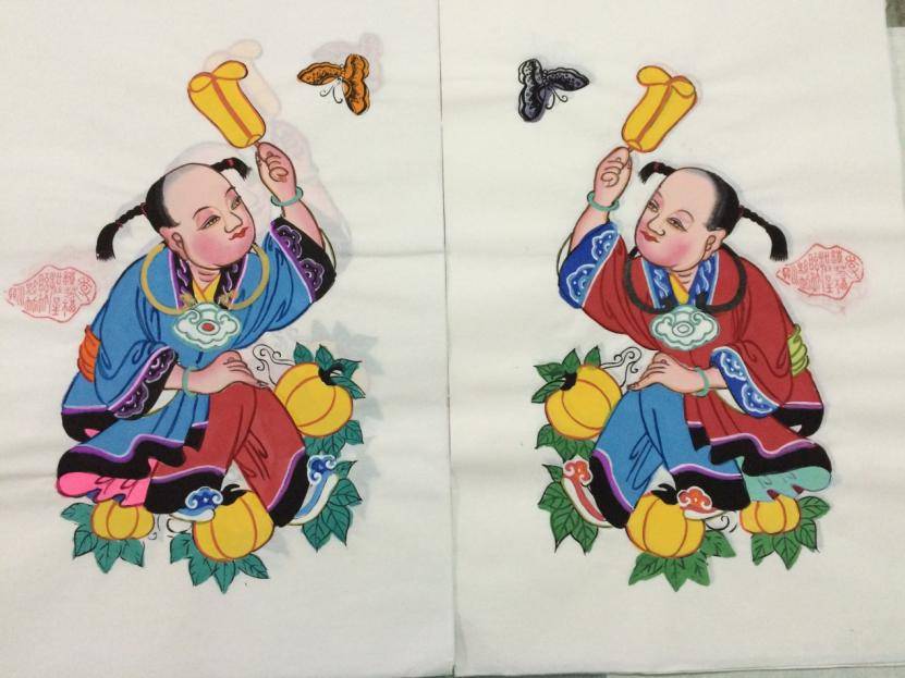 山东潍坊杨家埠,苏州桃花坞齐名为中国四大年画之一,素有"四川三宝","