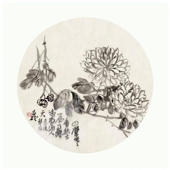 67绘画 | 吴昌硕花鸟团扇