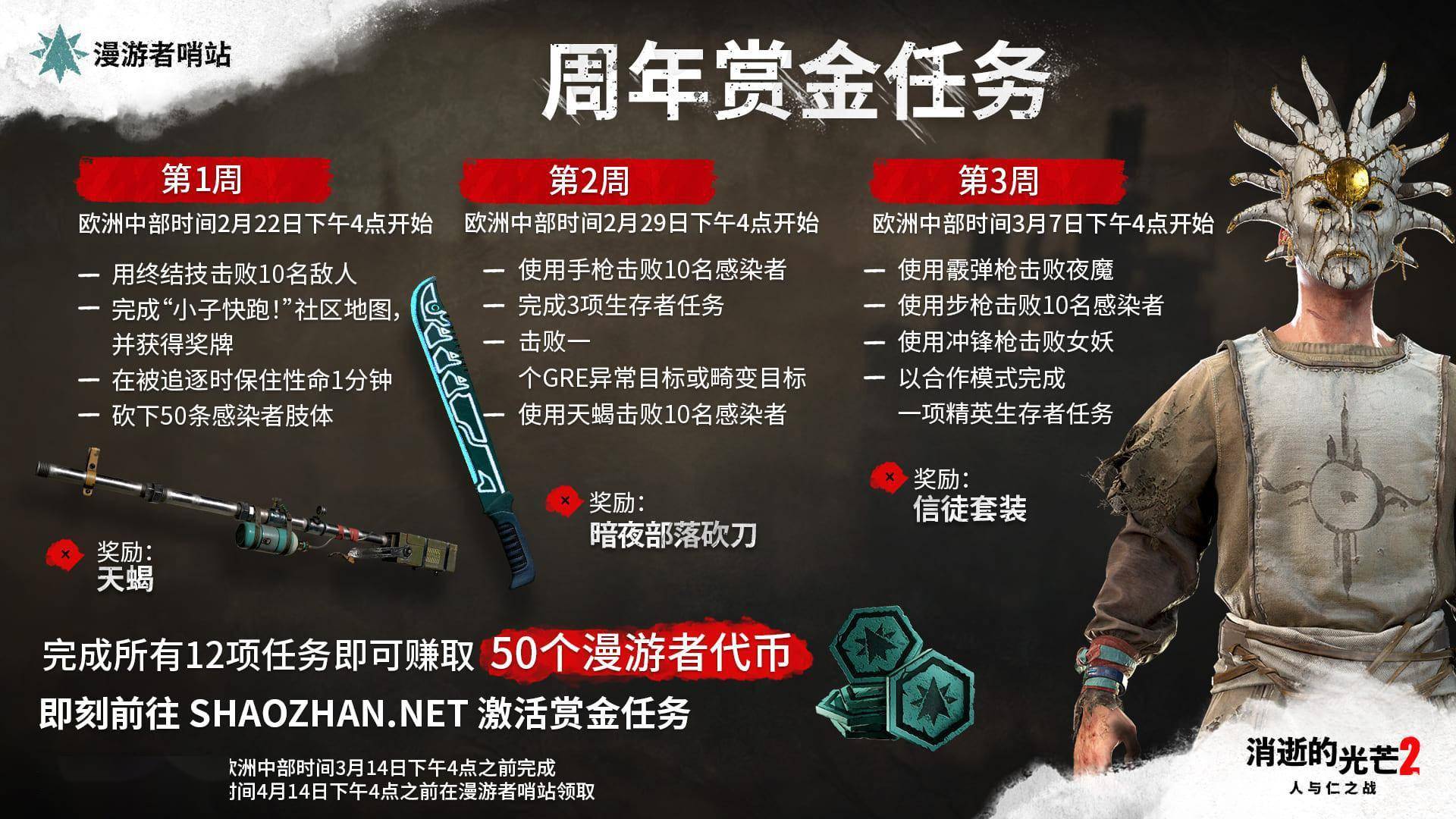 《消逝的光芒2》"火力全开"更新上线:标准版免费升级_任务_游戏_枪械