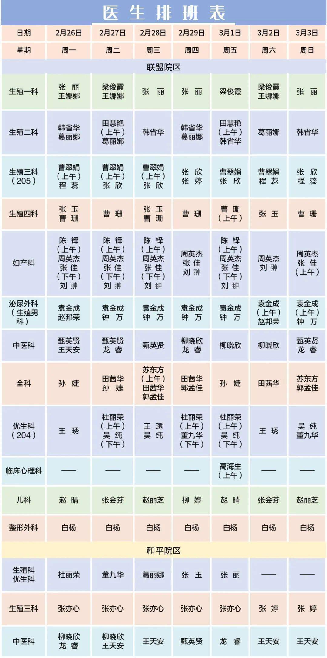 蔡同德堂医生出诊表图片