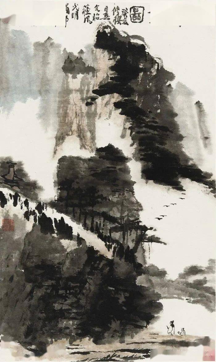 【国画天地】大气磅礴的山水画_梁崎_意境_作品