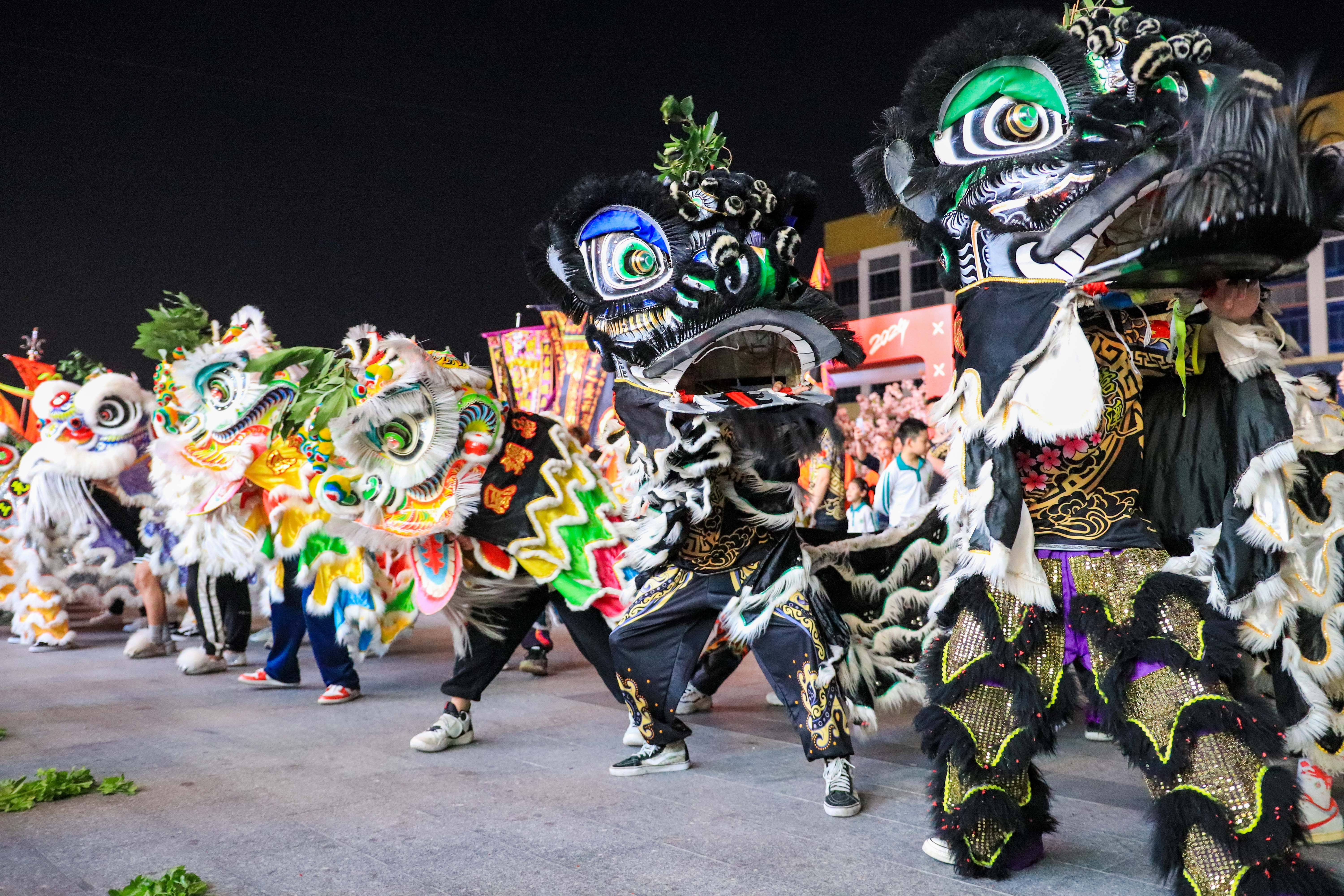 【视频 图集】锣鼓齐鸣,共贺元宵!广州白云多村醒狮齐聚展雄风