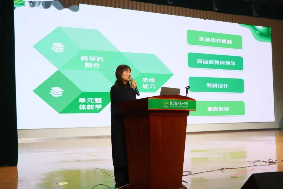 副校长孙冬梅以"共迎教育挑战,共绘一校未来"为主题,对本学期教学工作