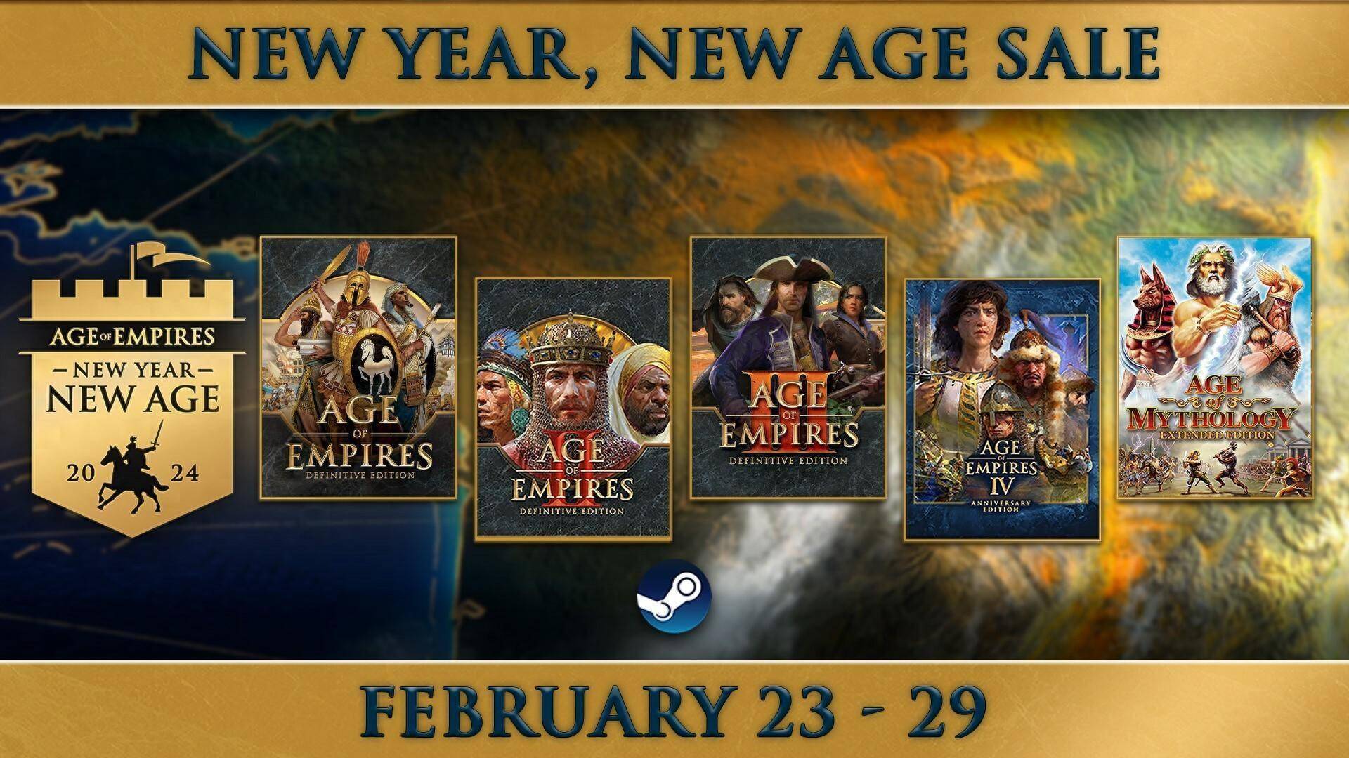 《帝国时代》系列玩家突破5000万 steam开启特别促销_直播_youtube