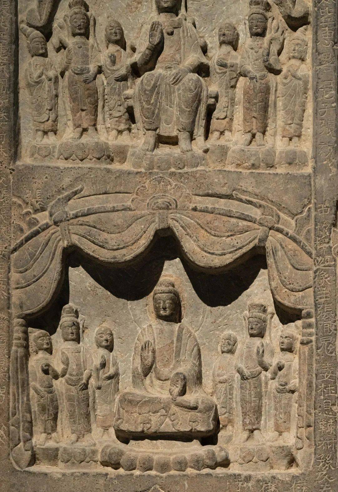 河南博物院:北齐天统四年张伏惠造像碑