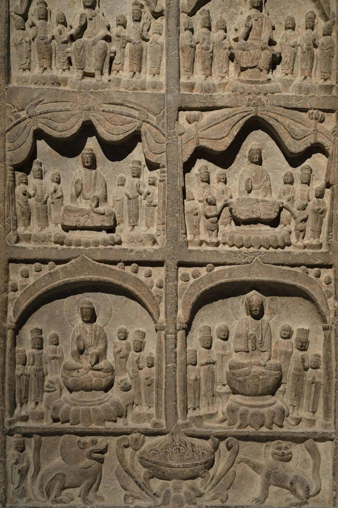 河南博物院:北齐天统四年张伏惠造像碑