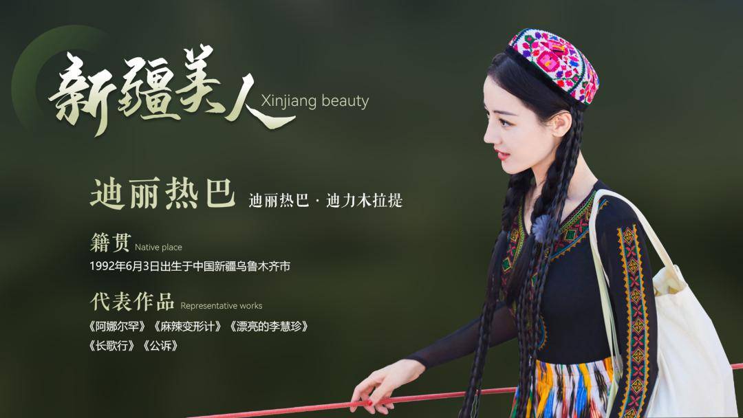 为了迪丽热巴,忍不住做了份ppt!_文字_照片_背景