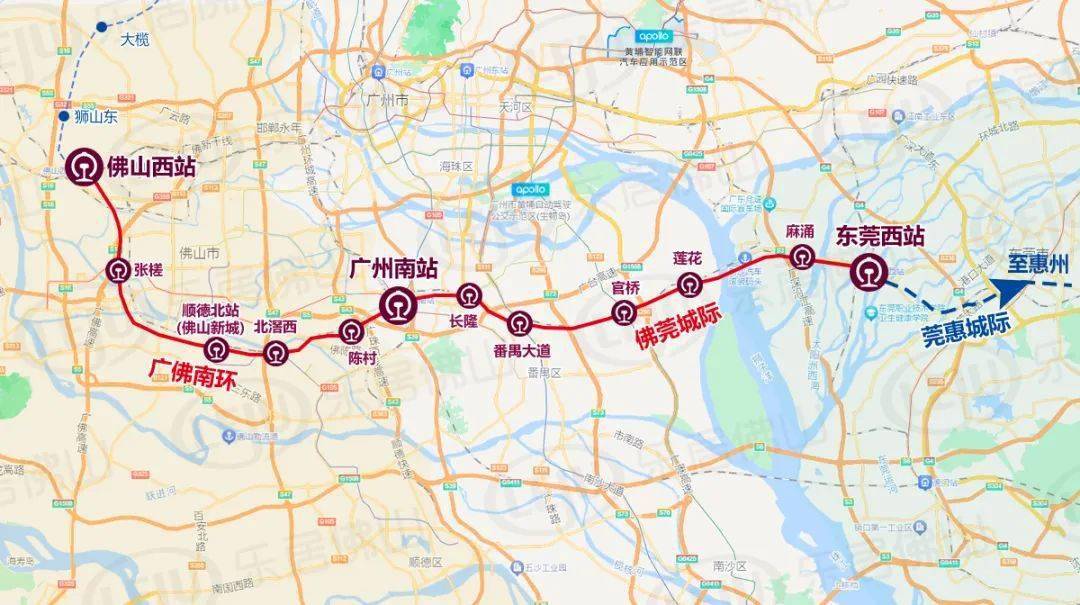 广州地铁表示,广佛南环,佛莞城际分别与已开通的佛肇城际(肇庆站至