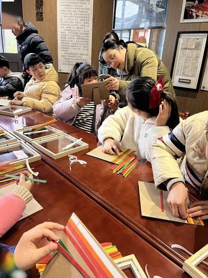 都锦生旧居开展竹编画艺术体验活动_小朋友们_文化_传统