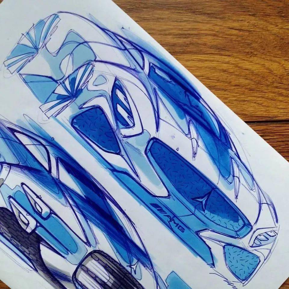 【值得收藏】汽车设计彩铅马克笔手绘图集