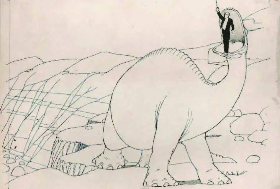 1915年,他采用生物模型定格动画技术拍摄了一部短片《恐龙与笔У