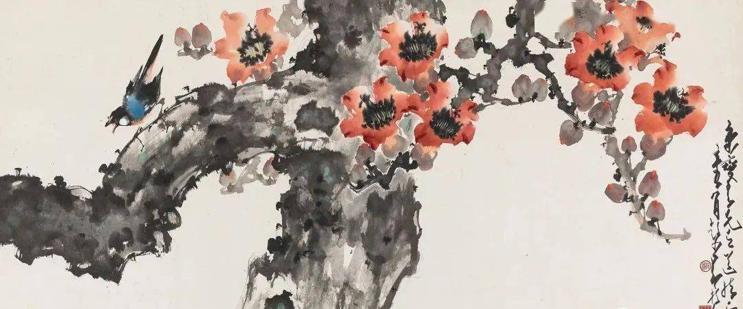岭南名家笔下的木棉花,灿若云霞!_红棉_赵少昂_陈树人