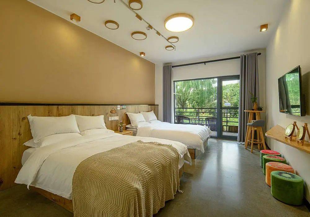 周末清明不加价德清大湖原舍民宿339享景观房一间一晚住宿次日2大2小