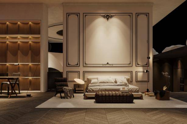 法式新古典原创设计 匠心打造绽放人居美学由沈健,蒋国成老师原创设计