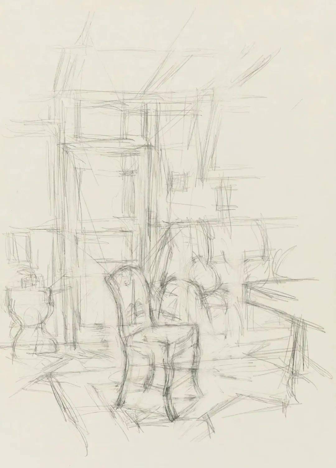 雕塑大师贾科梅蒂素描造型