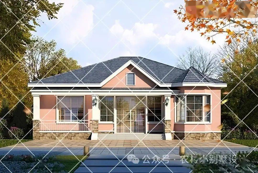 12万起就能建的33套一层乡村自建房别墅经济实惠农村自建房首选