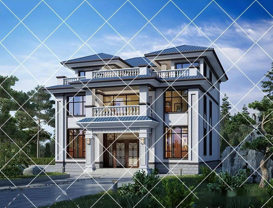 挑空客厅 旋转楼梯及电梯设计三层豪华自建房别墅_生活_信号_图纸