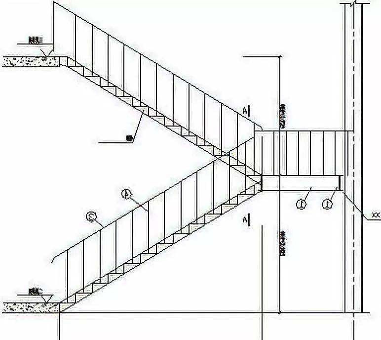 "按图施工"!哈哈哈哈哈哈哈哈_图纸_楼梯_虚线