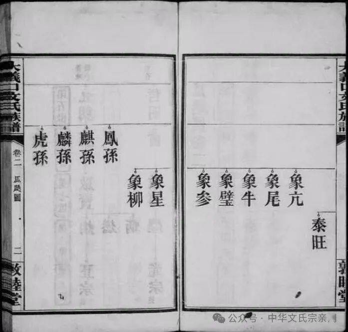 今尊文贤公为一世祖,淮公,汉公,澄公,湘公,渊公为提纲,注明某公位下