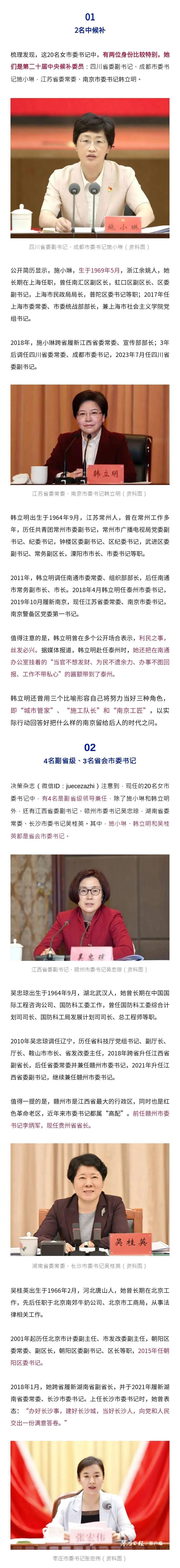 现任女市委书记她们是谁