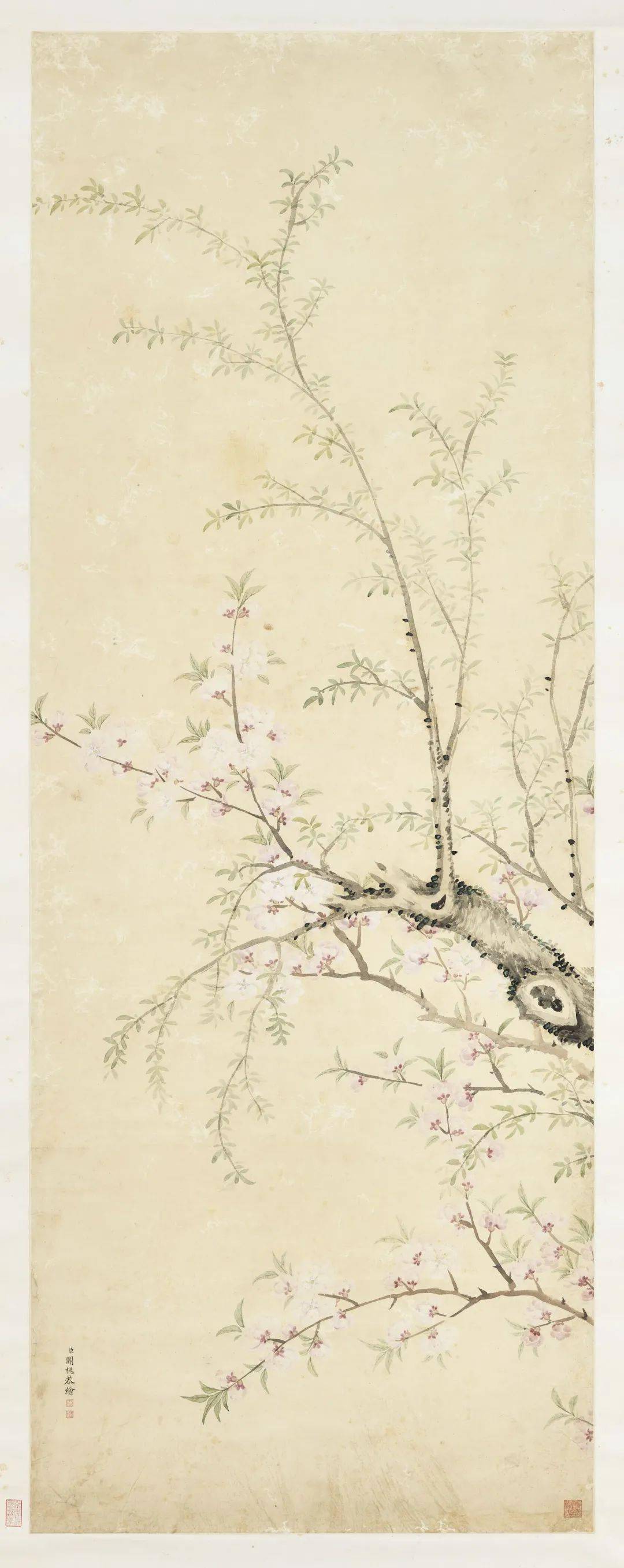 红杏枝头春意闹,历代名家春花图_杏花_局部_佚名