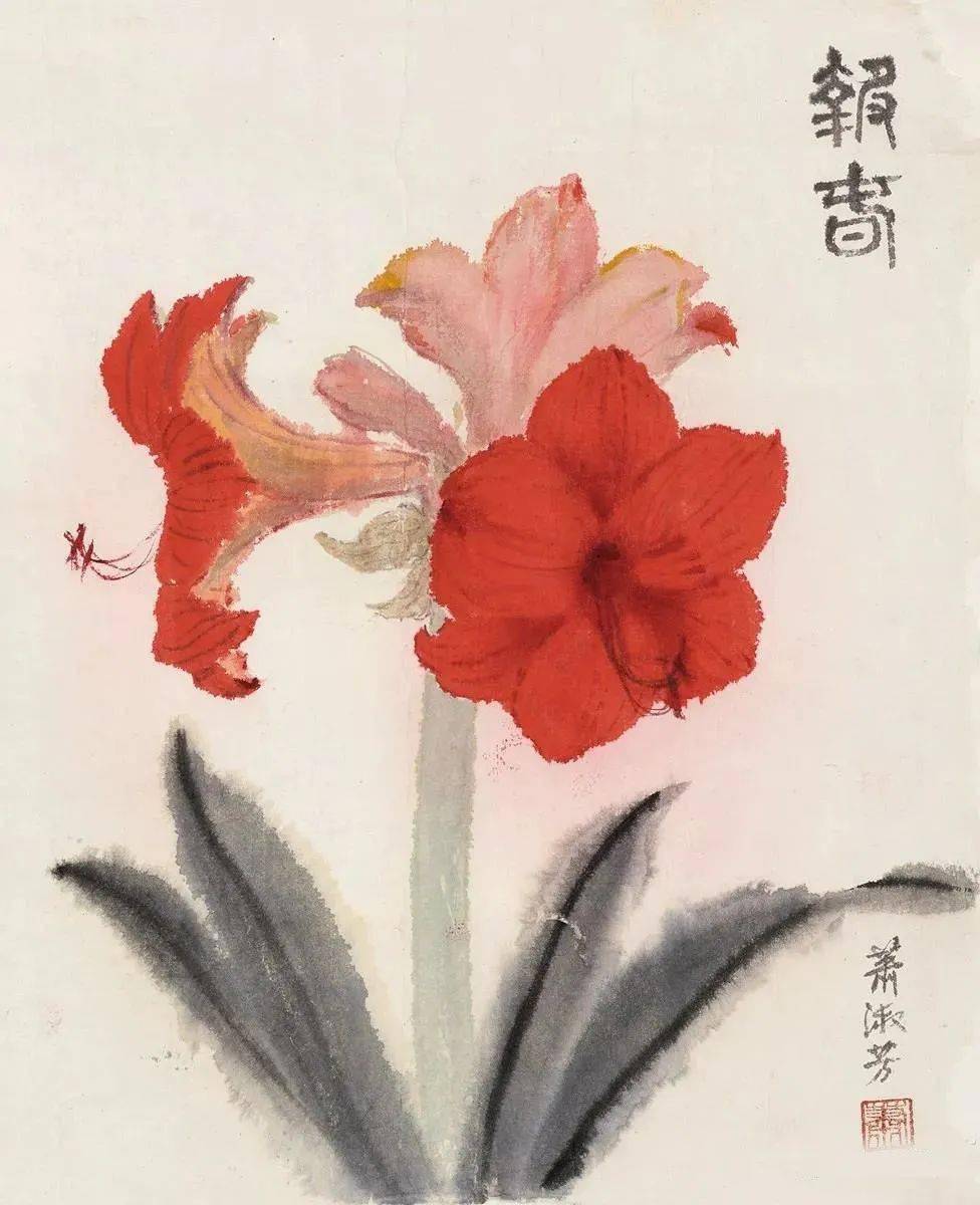 她的画,齐白石指点,高迈行云,渐至化境_淑芳_花卉_绘画