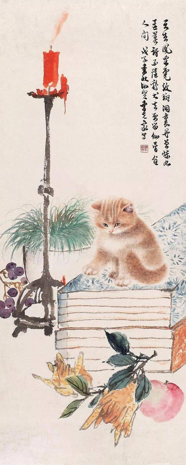 李可染画的猫图片