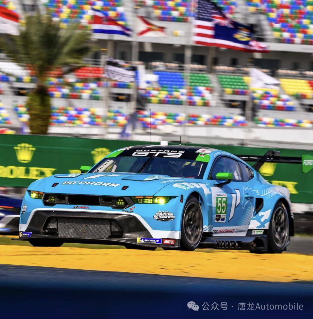 【美式赛道传奇再现】福特野马gt3在戴通纳daytona 24小时耐力赛上
