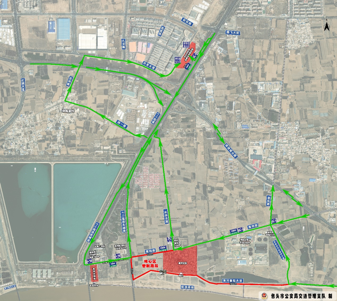 包头货车禁行路地图图片