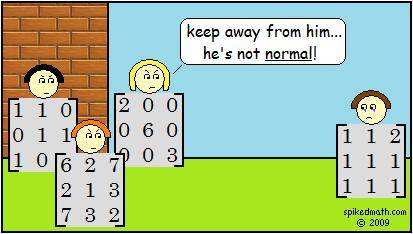 此处的笑点在于,normal 在英文中是"正常"的意思.