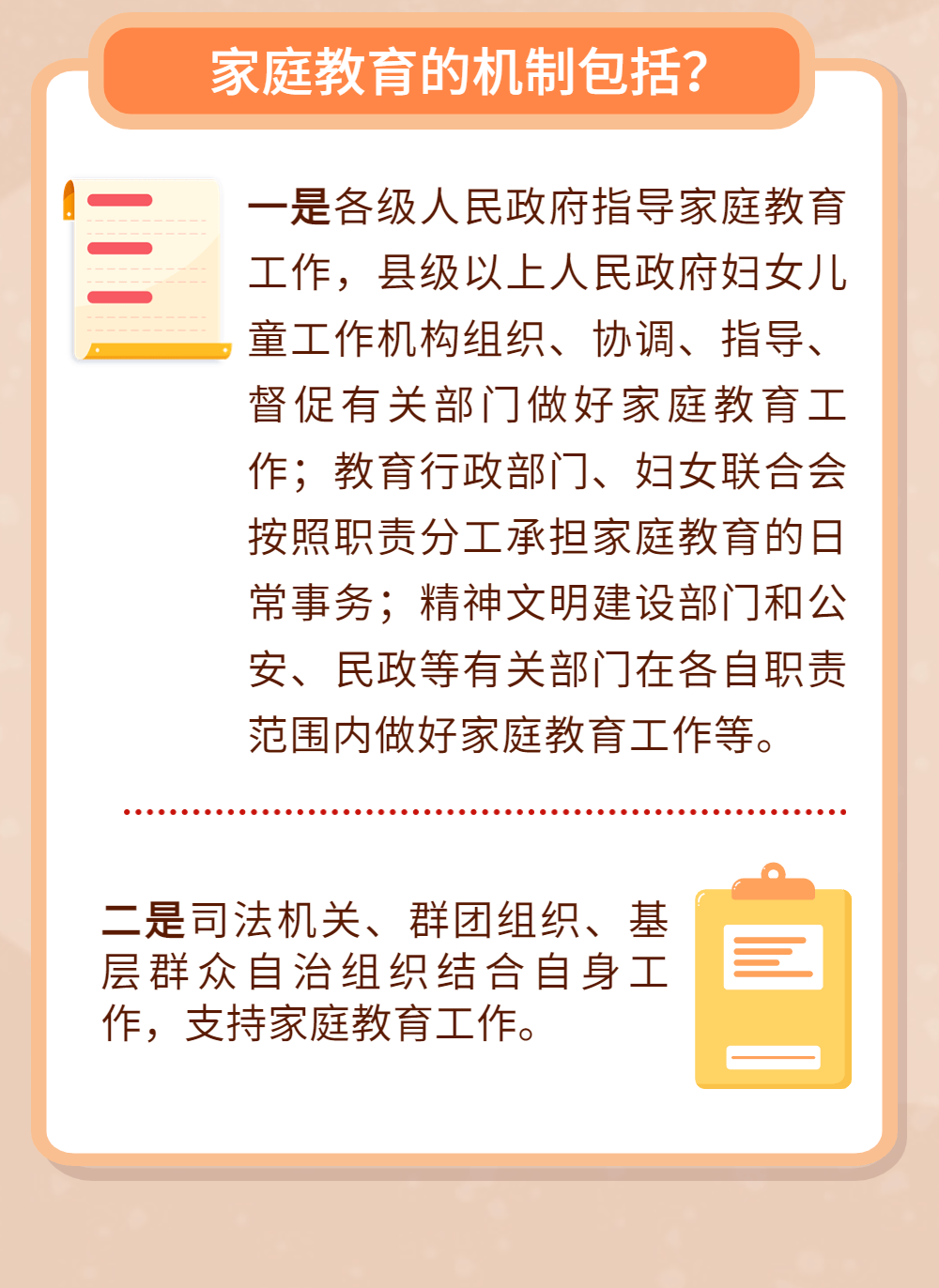 普法微课堂一图读懂家庭教育促进法