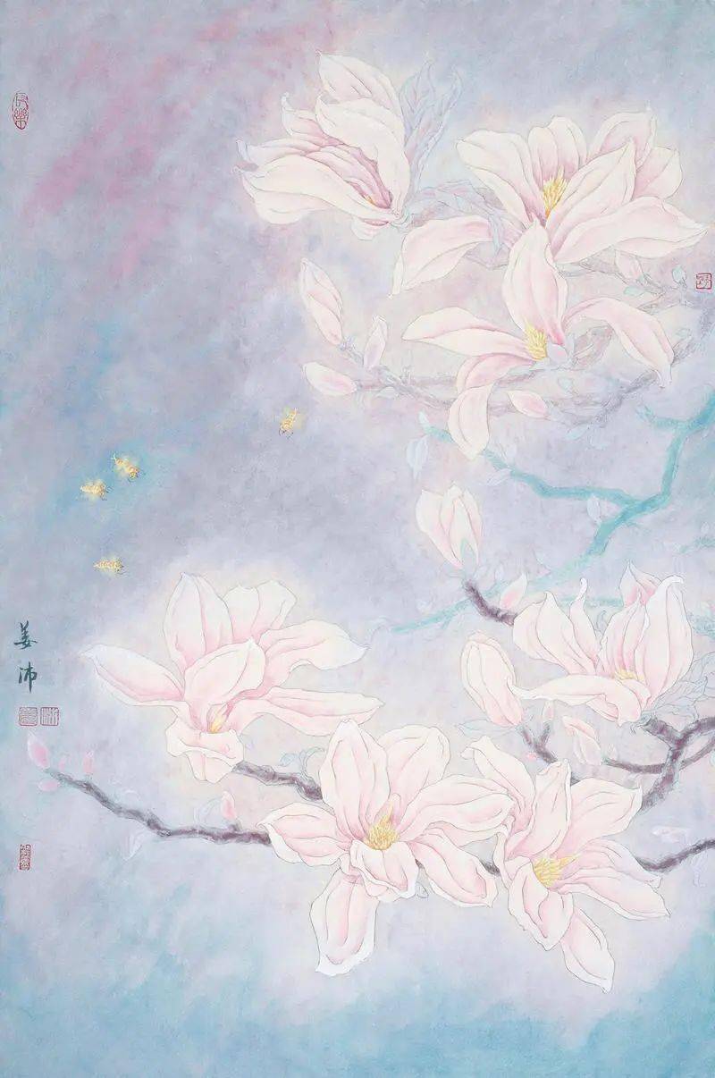 赏50幅没骨花鸟画清雅高洁唯美雅静